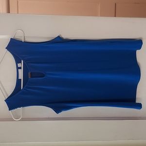 New York & Company Sleeveless Top Bright Blue- Size Small